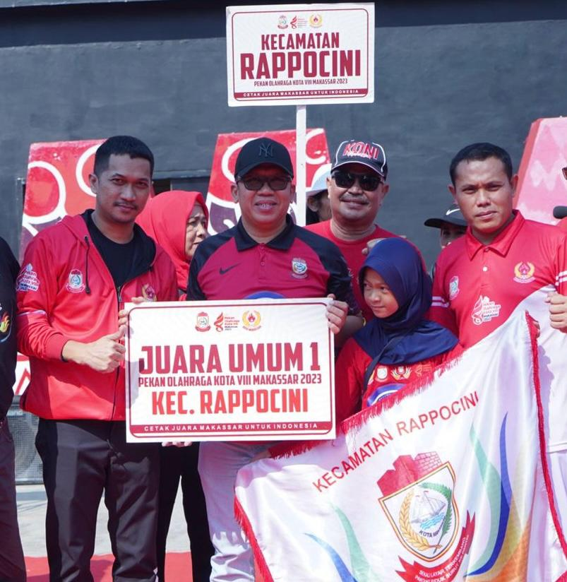 Gambar Kecamatan Rappocini Raih Juara Umum I Porkot VIII Makassar 2023