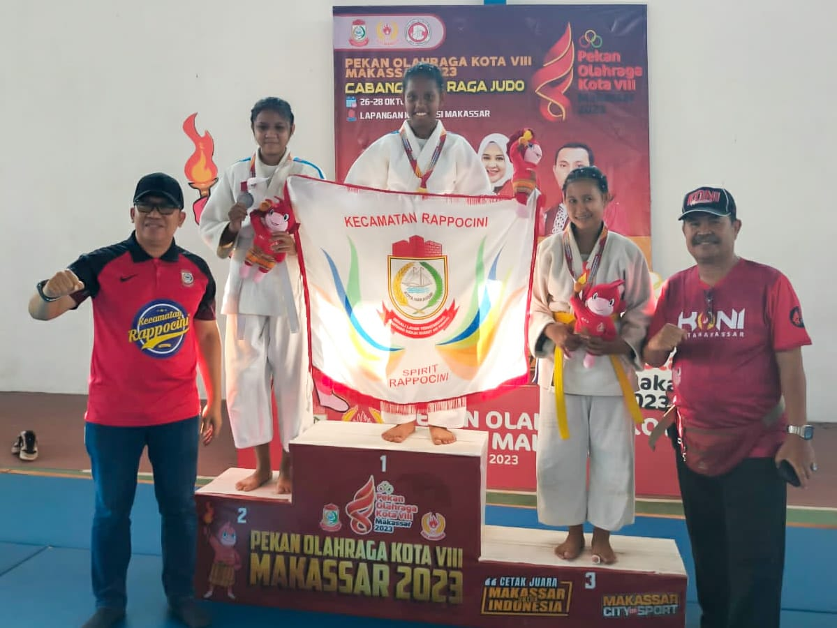 Gambar Atlet Judo Putri Kecamatan Rappocini Raih Medali Emas di Porkot VIII