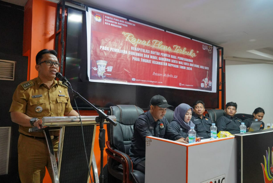 Gambar Camat Rappocini Hadiri Rapat Pleno Terbuka Rekapitulasi DPHP Pilkada 2024